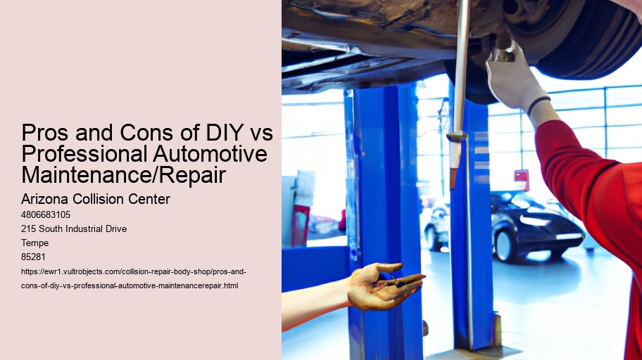 Pros and Cons of DIY vs Professional Automotive Maintenance/Repair